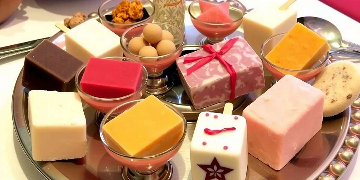 Regional kulfi varieties from Kulfi Quest displayed on a traditional thali, showcasing the diverse colors and presentations from different Indian states